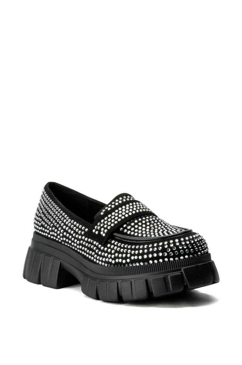 COHEN BLACK LOAFER WITH EMBELLISHMENT