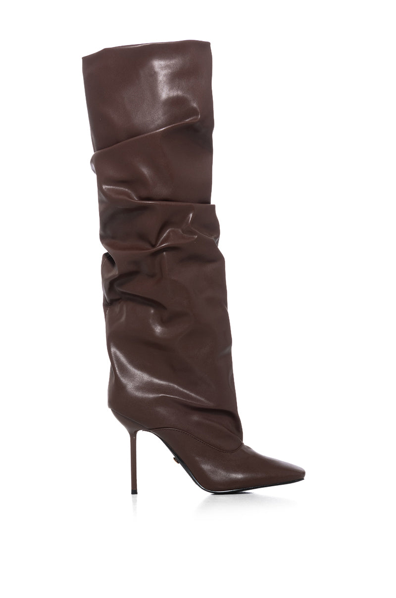 AZALEA WANG LYCHEE BROWN SLOUCH BOOT