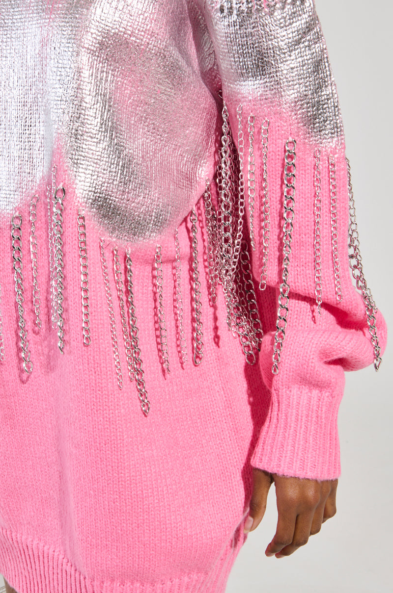 MAKE PINK LIKE SWEATER