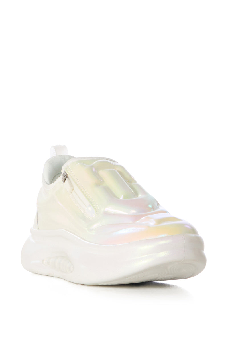 AZALEA WANG FRANCILLE HOLOGRAPHIC FUTURISTIC SNEAKER