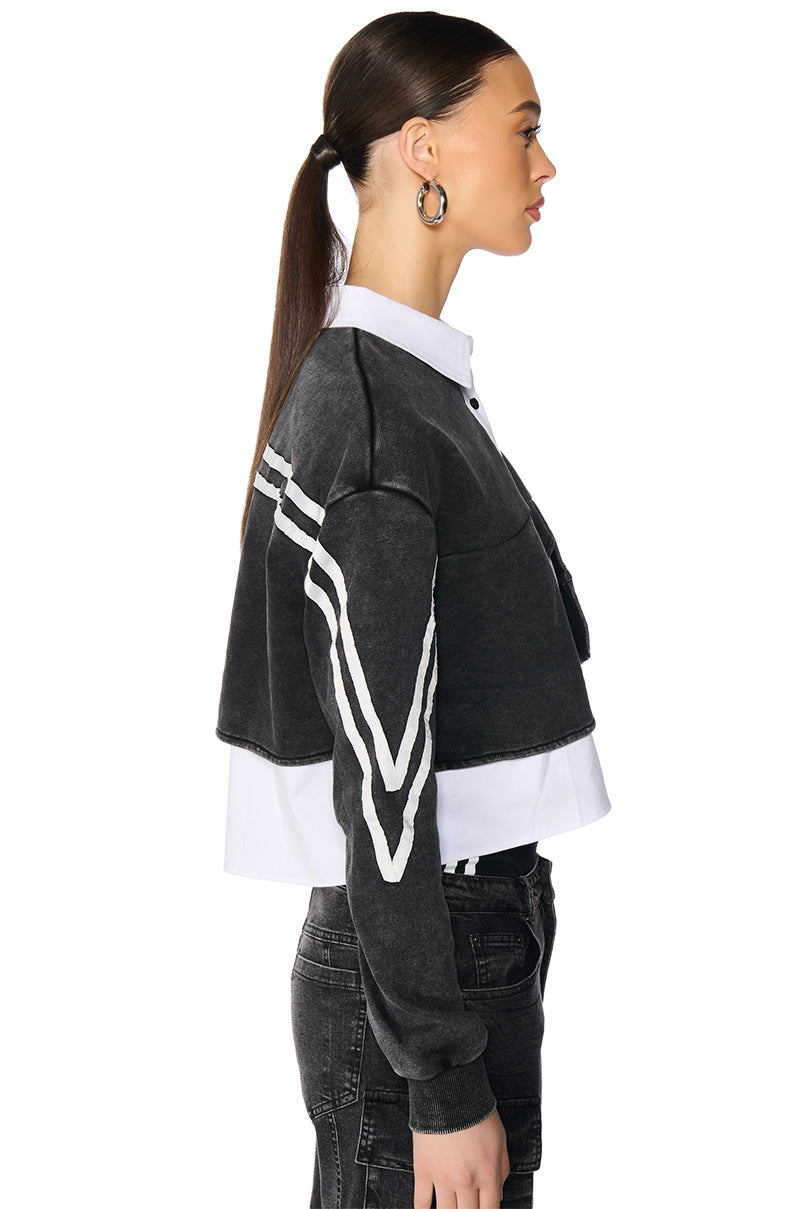 MAXINE LAYERED SWEATSHIRT