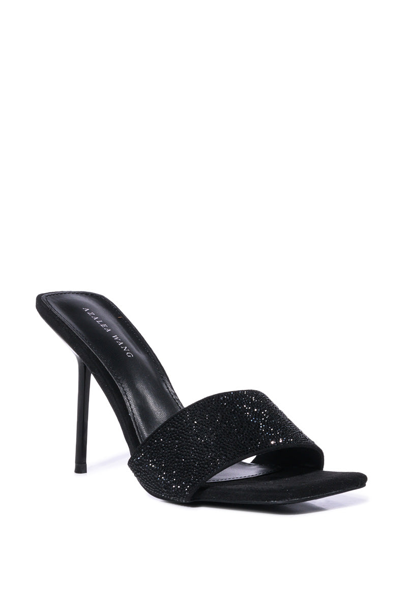 AZALEA WANG CAILY BLACK STILETTO MULE