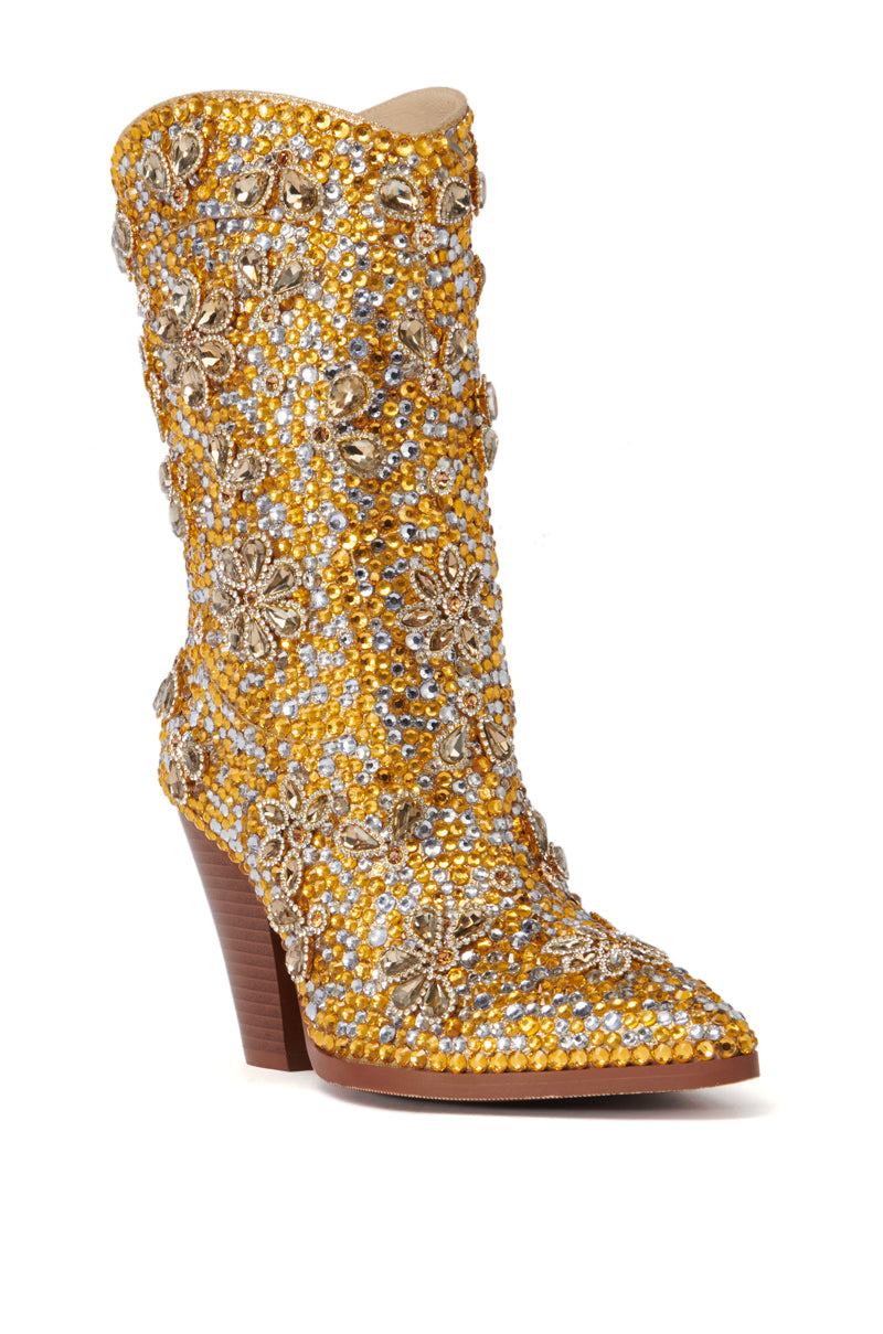 AZALEA WANG CONSUELOS EMBELLISHED WESTERN BOOTIE