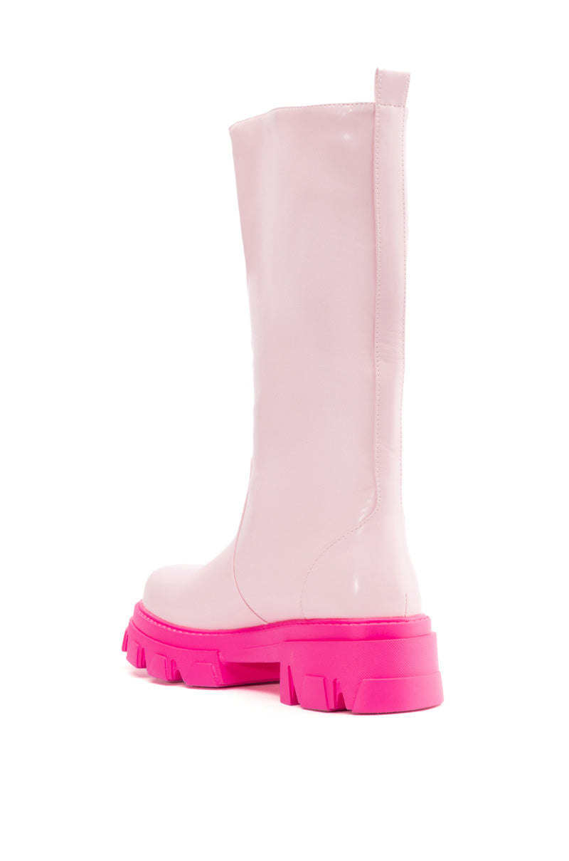 AZALEA WANG REMINGTON MONOCHROME BOOT IN PINK