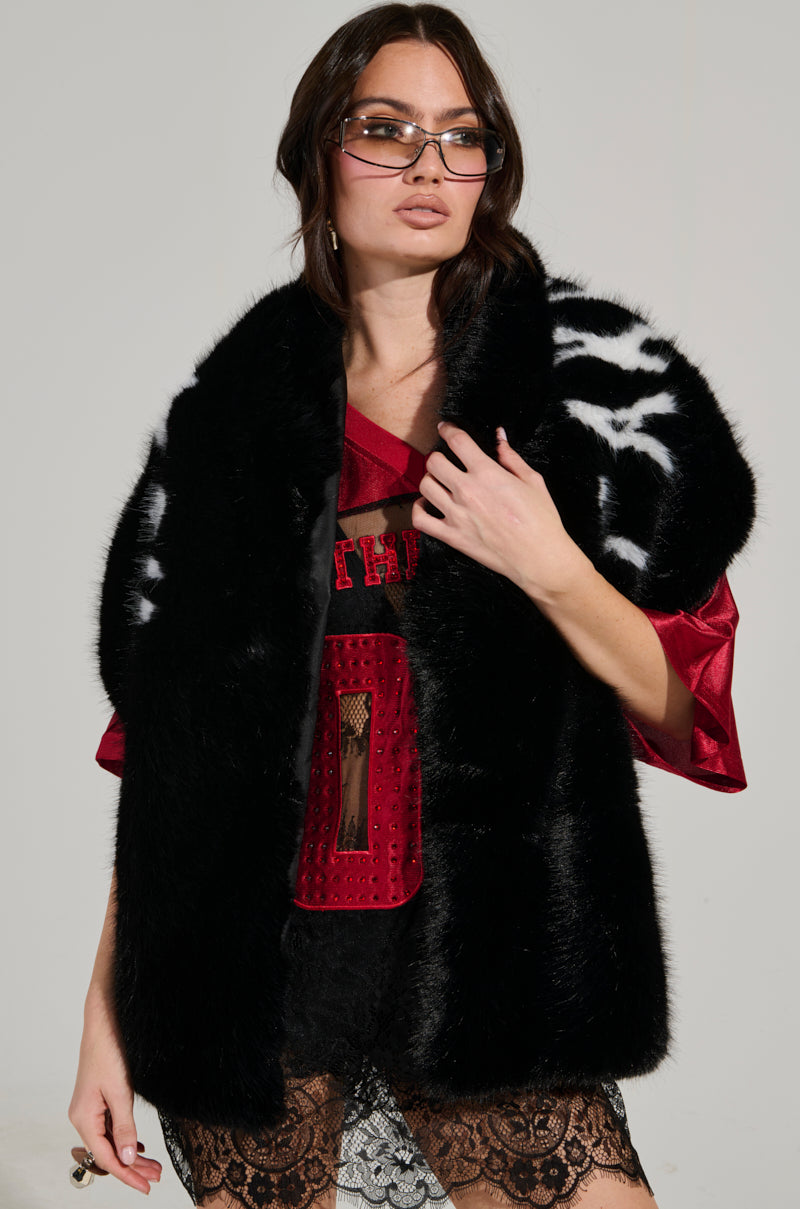 F*CK IT FAUX FUR SCARF