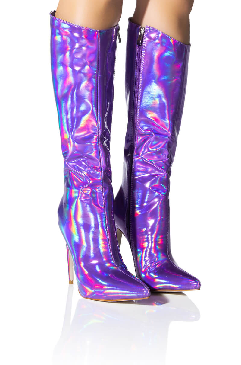 AZALEA WANG NOVA SEXY STILETTO BOOT IN PURPLE