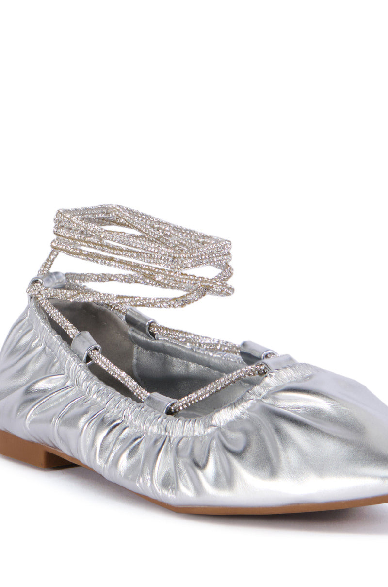 AZALEA WANG BENICIO SILVER BALLET FLAT