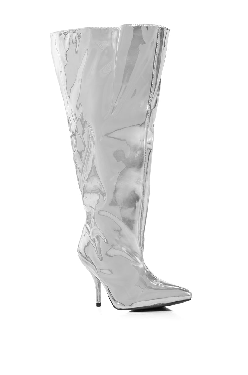 AZALEA WANG HARROWING SILVER BOOTIE