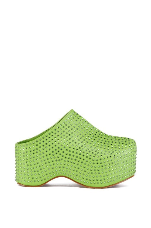 AZALEA WANG MACEY EMBELLISHED CLOG IN GREEN