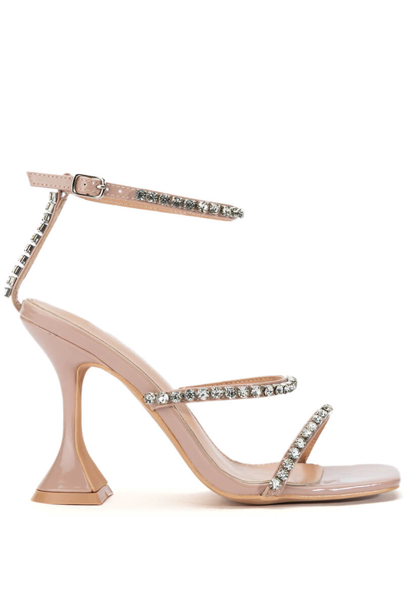 AZALEA WANG UNLIMITED EMBELLISHED SANDAL IN NUDE