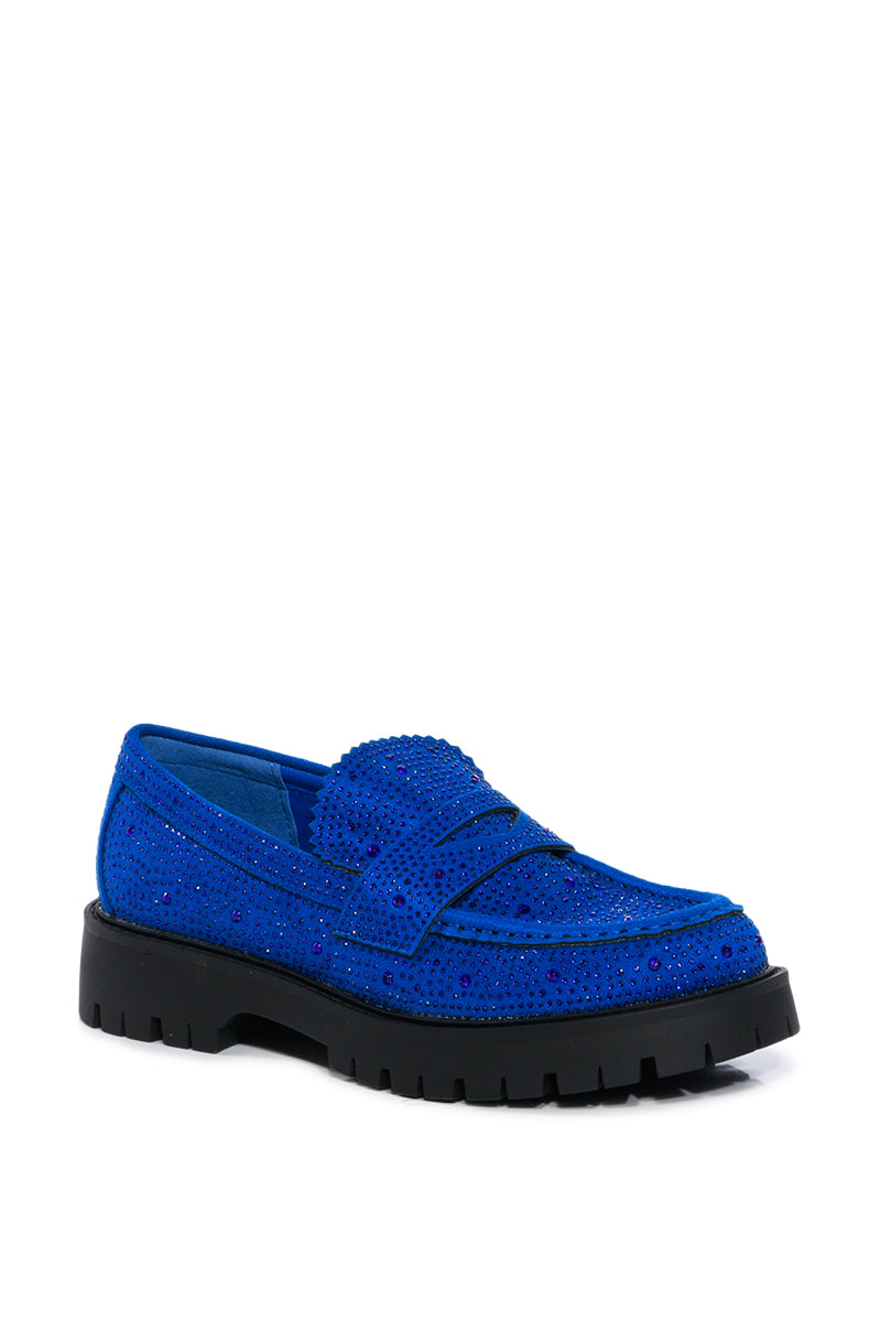 GENTLY EMBELLISHED LOAFER IN BLUE