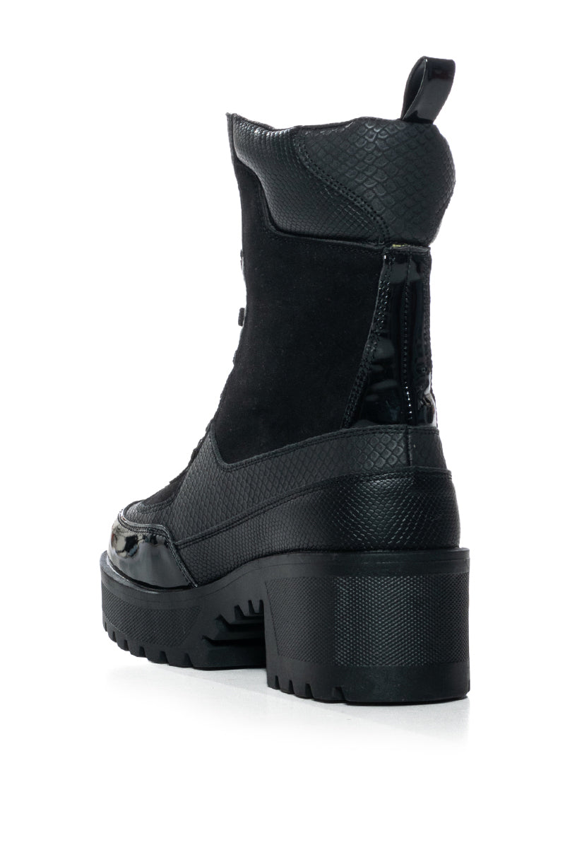 COMMANDER BLACK COMBAT BOOTIE