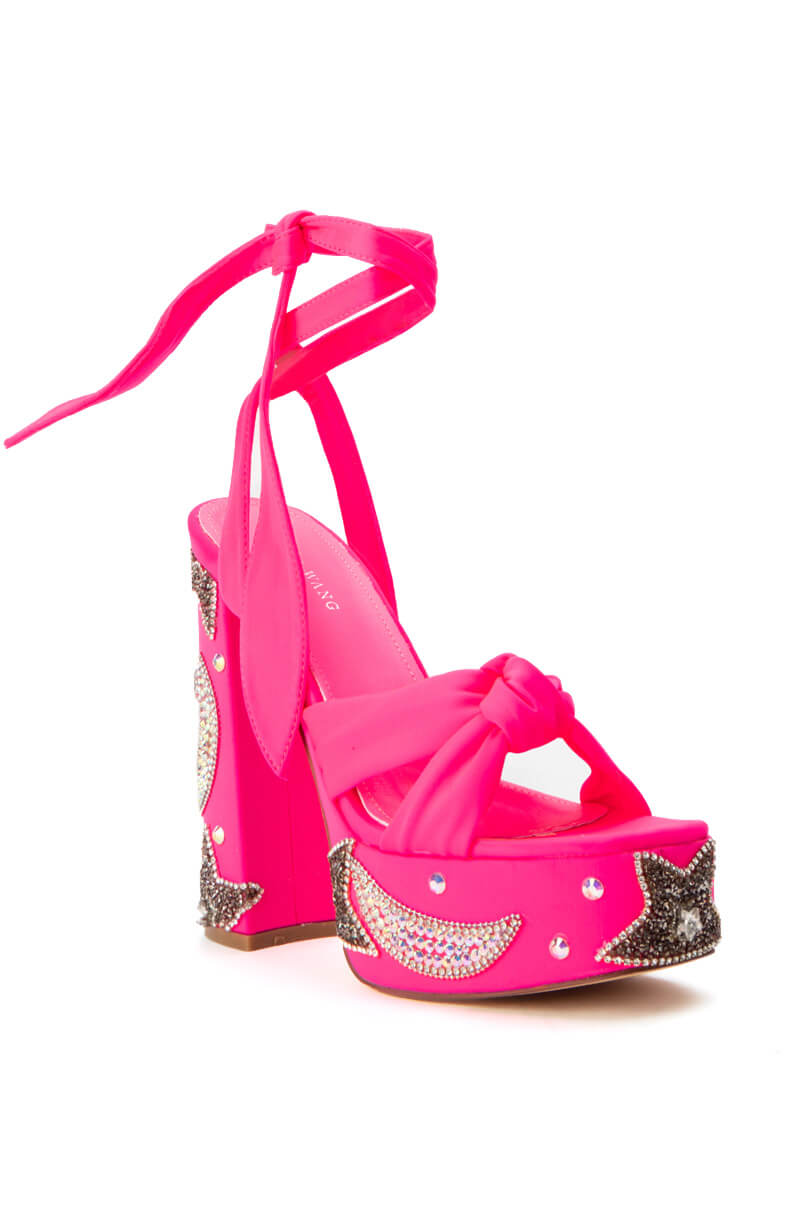 AZALEA WANG STORM PLATFORM SANDAL IN PINK