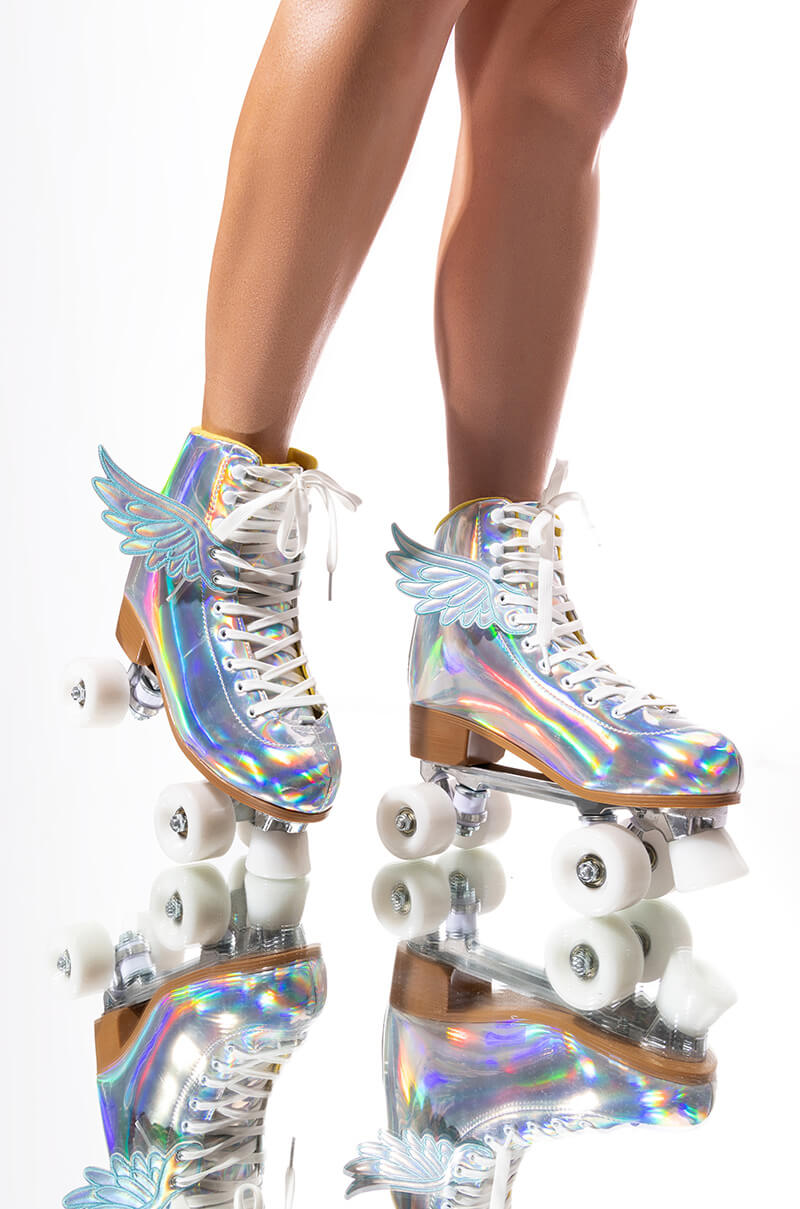 COSMIC SKATES ARCHIE IRIDESCENT ROLLER SKATES