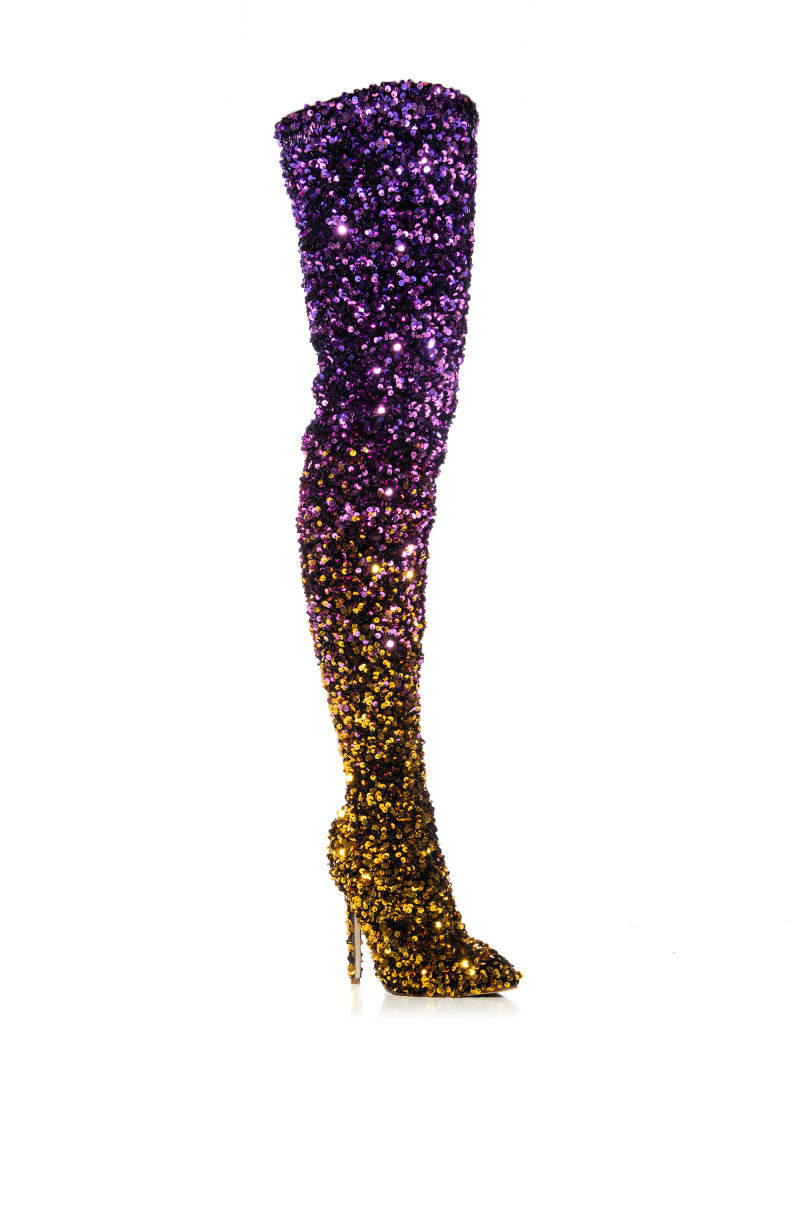 AZALEA WANG ELLIANA MULTI OMBRE SEQUIN BOOT