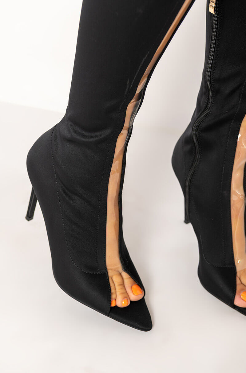 AZALEA WANG LATE NIGHTS STILETTO BOOT IN BLACK