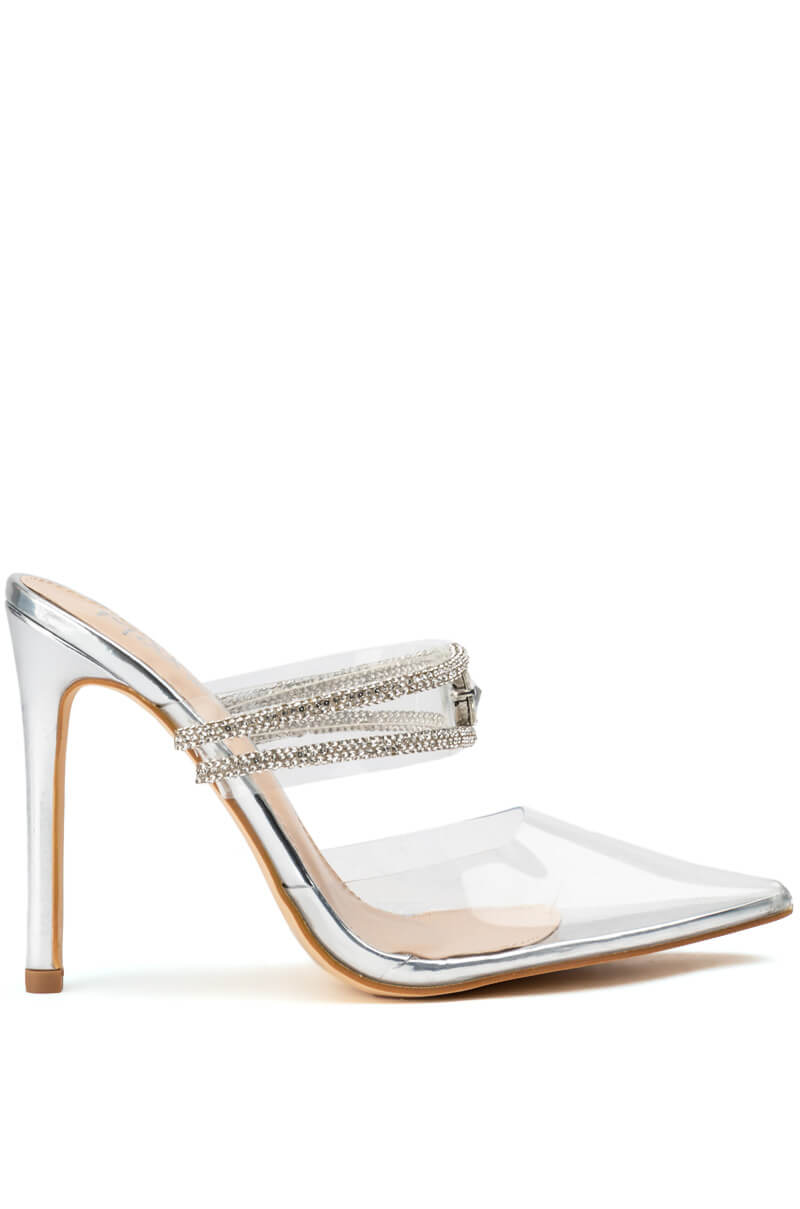 JADORE SILVER STILETTO PUMP