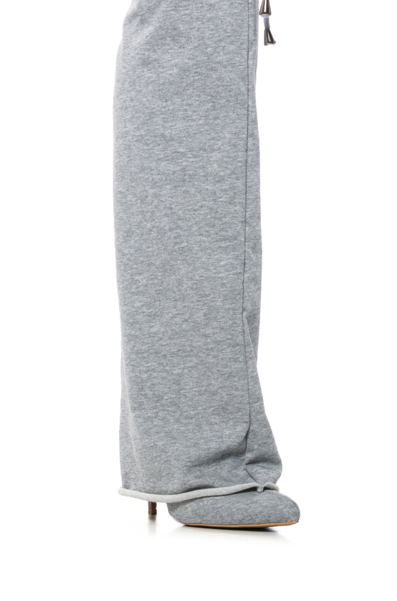 CARIO GREY SWEATPANT BOOT