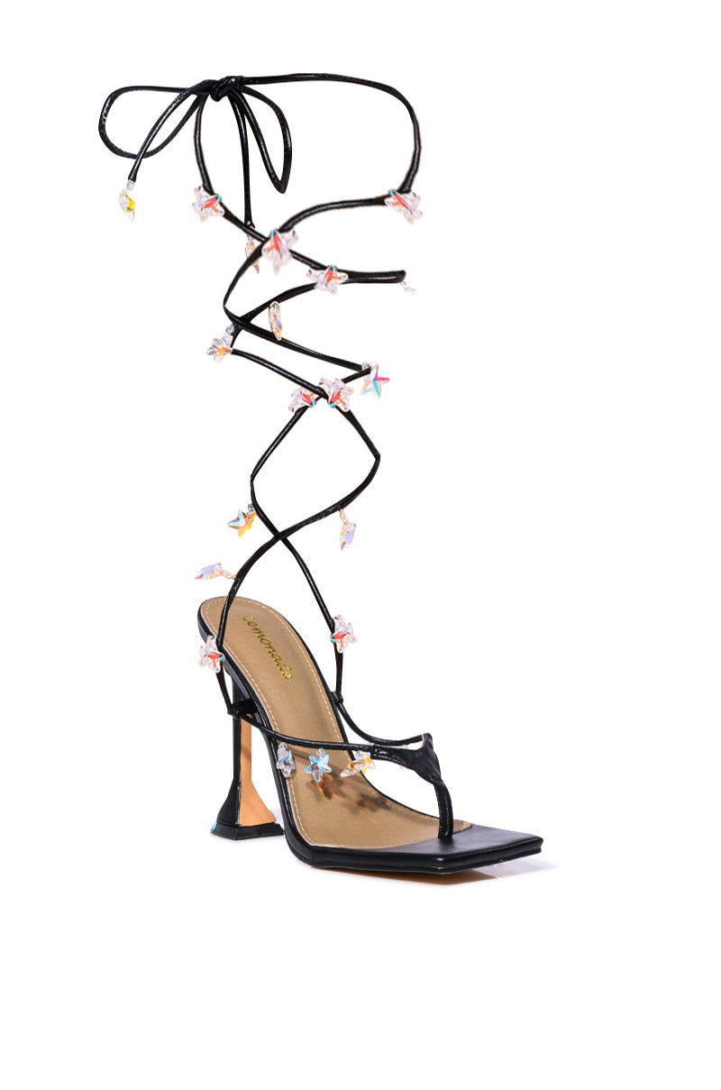 ISLA STAR STRAPPY SANDAL IN BLACK