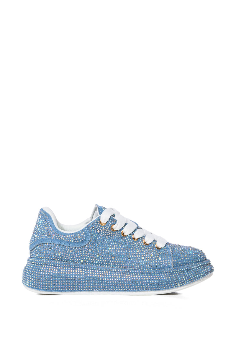 KINGDOM DENIM RHINESTONE SNEAKER