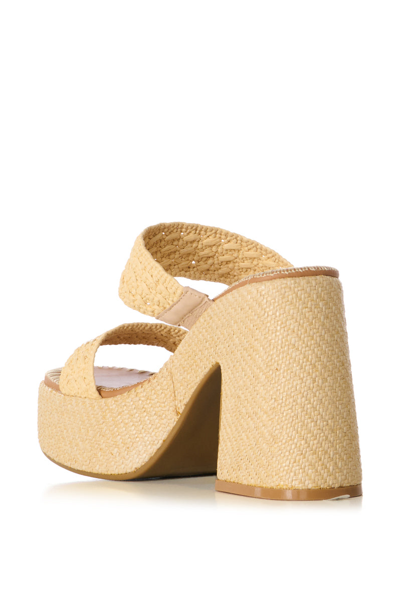 AZALEA WANG SUMMER FEELING TAN CROCHET SANDAL