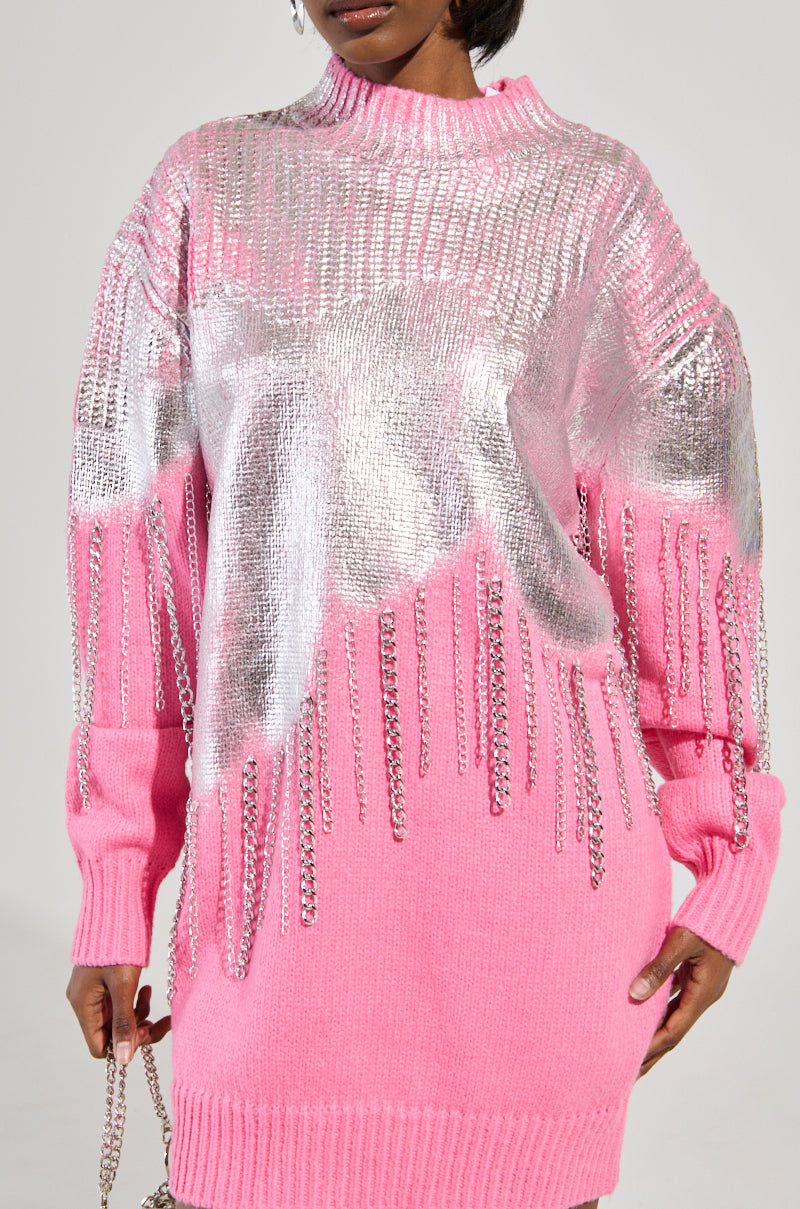 MAKE PINK LIKE SWEATER