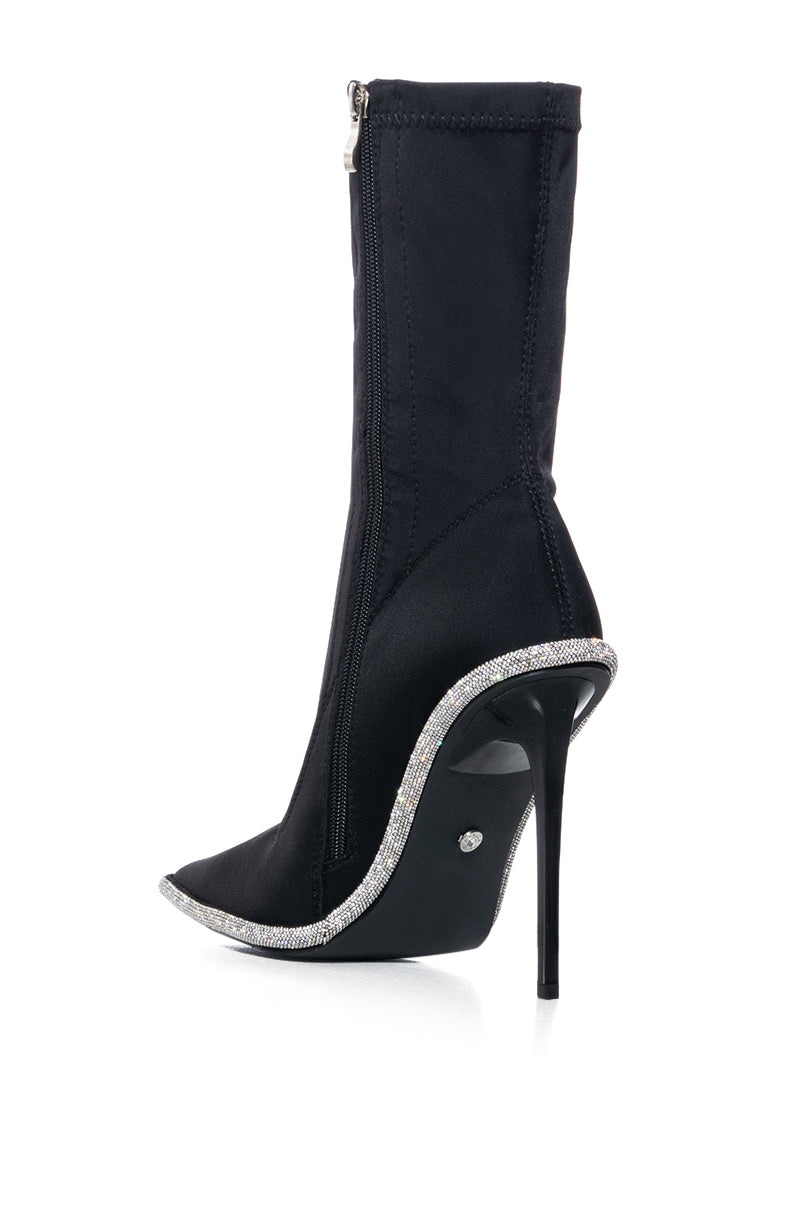 AZALEA WANG HOT TAMALE BLACK DIAMOND RAND BOOTIE