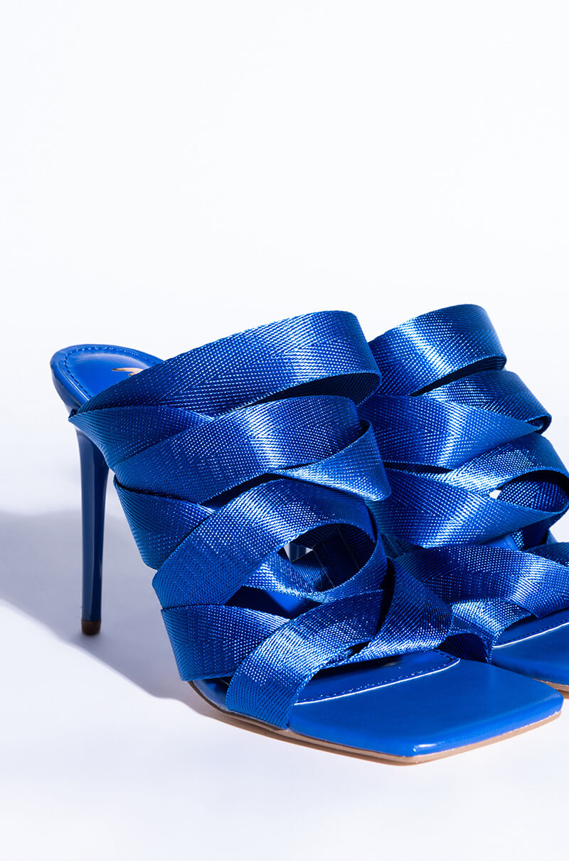 STILETTO MULE SANDAL IN BLUE