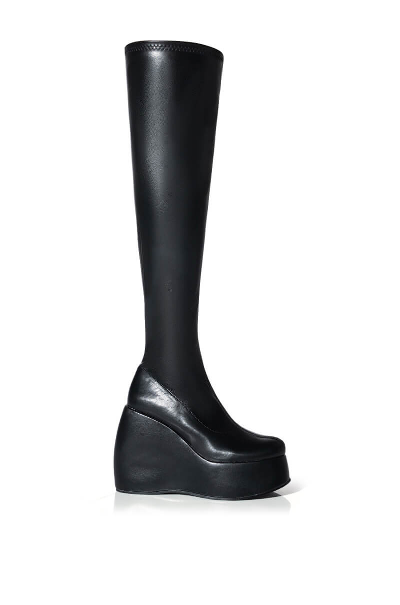 DARCY BLACK WEDGE BOOT