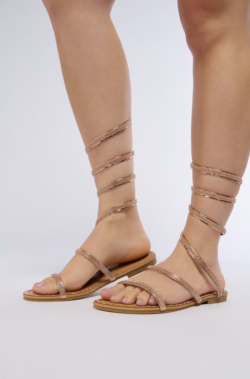 HONEY ROSE GOLD WRAP SANDAL