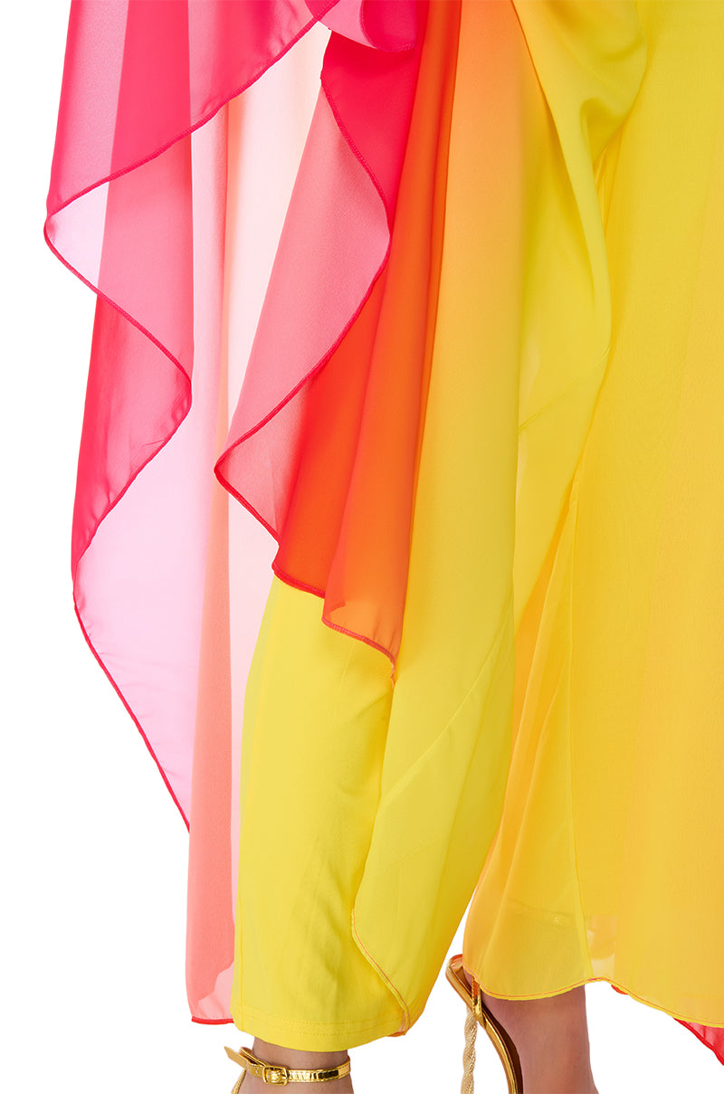 SUNSET OMBRE CHIFFON JUMPSUIT