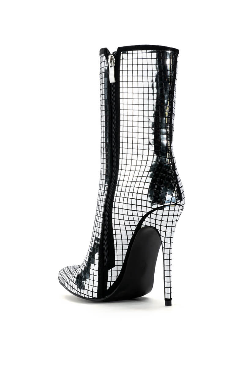 AZALEA WANG MONTROSE SILVER BOOTIE IN STILETTO