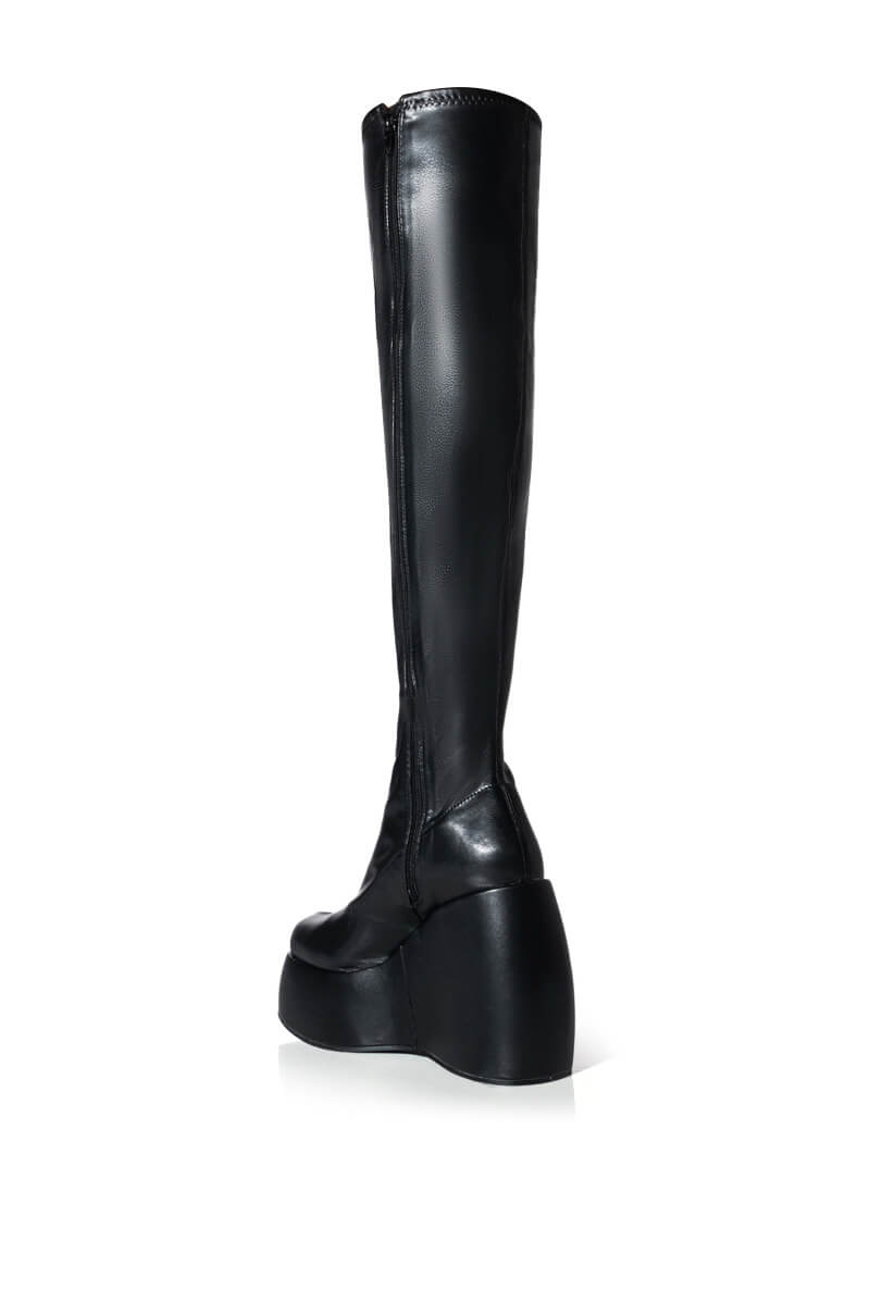 DARCY BLACK WEDGE BOOT