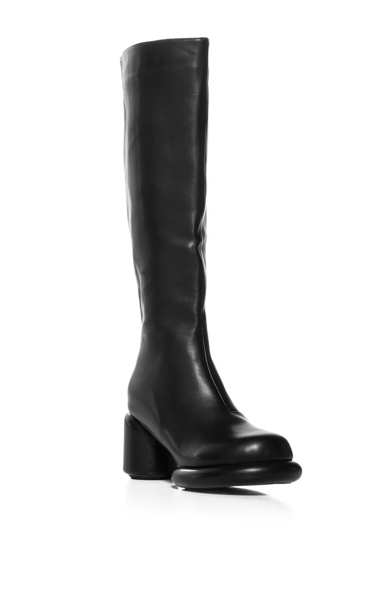 AZALEA WANG DUANA BLACK ROUND PLATFORM BOOT