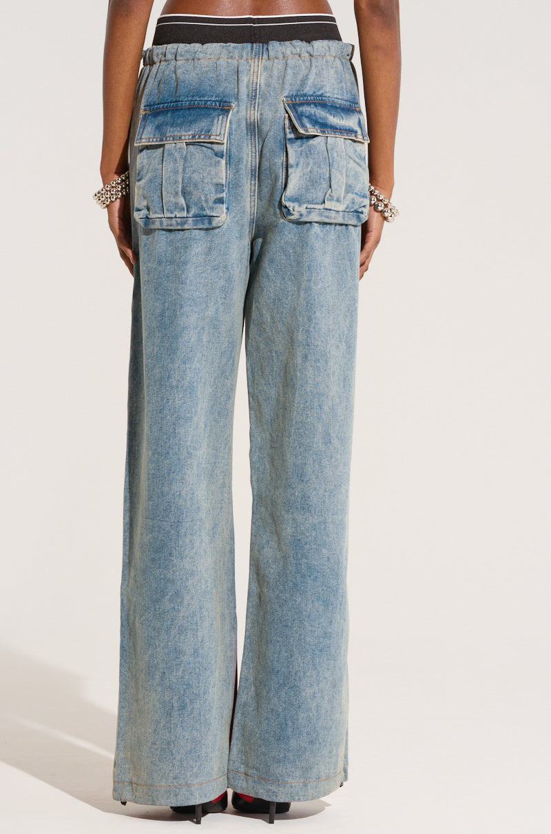 HARDEST TO LOVE COLORBLOCK DENIM PANT