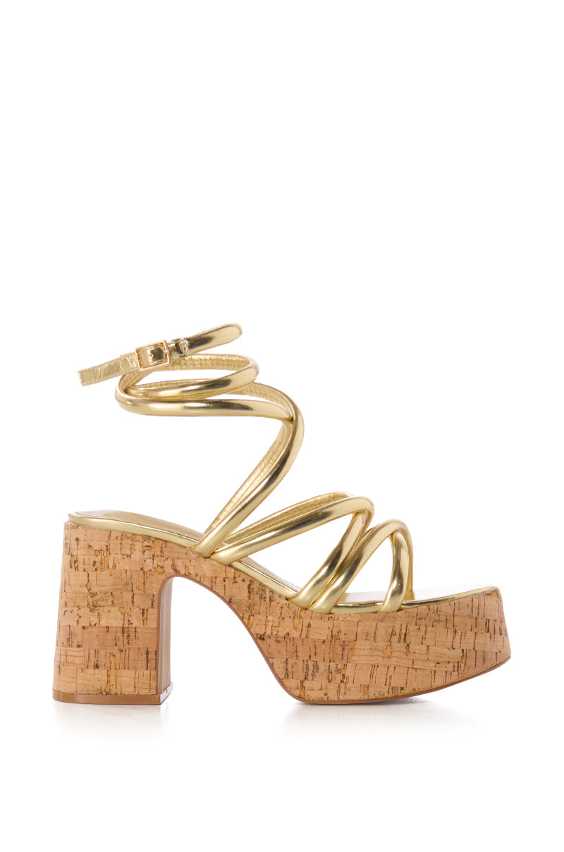 AZALEA WANG ROSAURA GOLD SANDAL