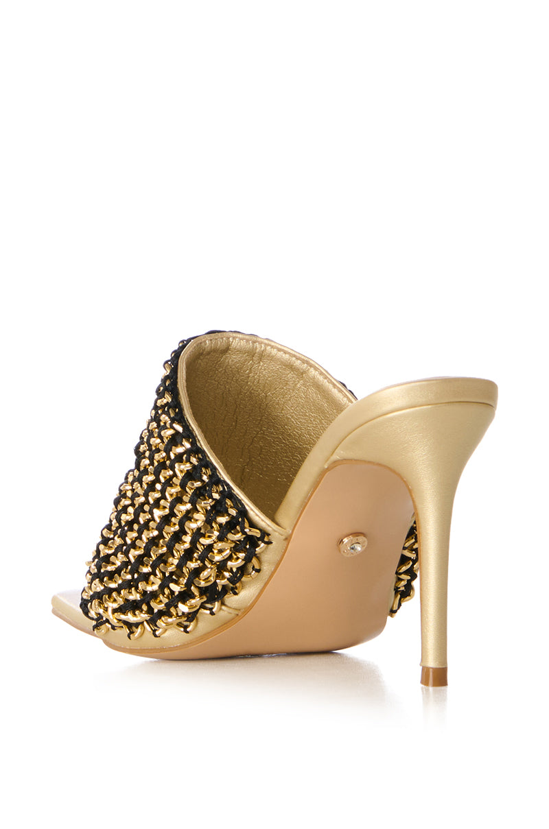 AZALEA WANG RIZALINO GOLD CHAIN SANDAL