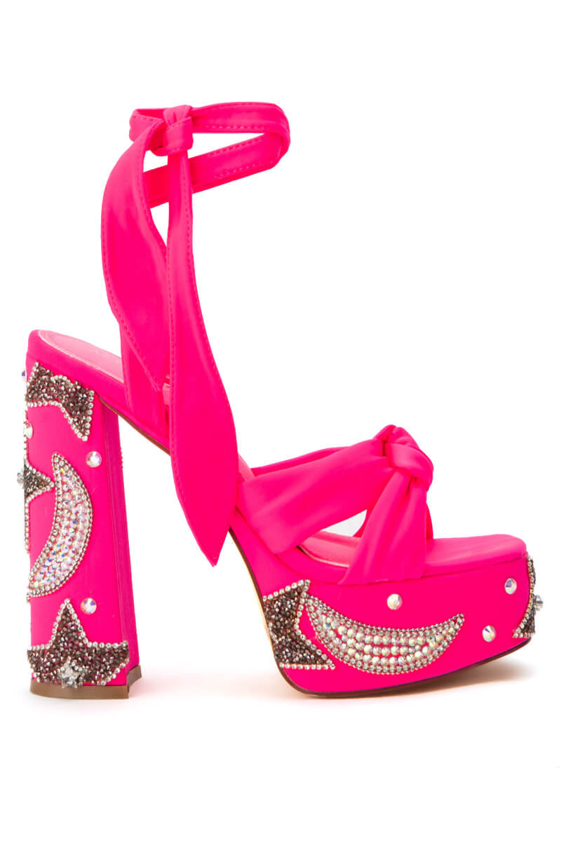 AZALEA WANG STORM PLATFORM SANDAL IN PINK