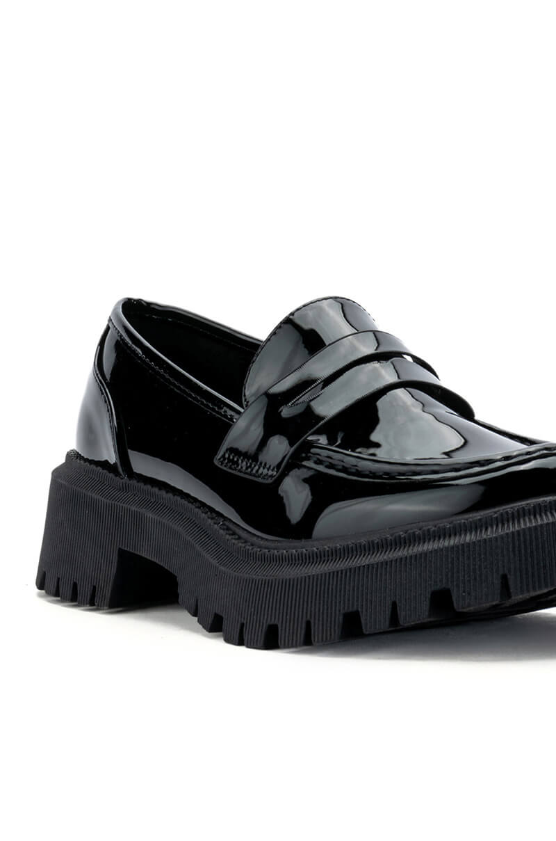 FLAY BLACK PATENT LOAFER