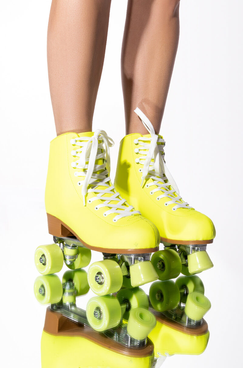 COSMIC SKATES JOSIE LIME ROLLER SKATES