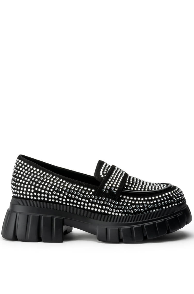 COHEN BLACK LOAFER WITH EMBELLISHMENT