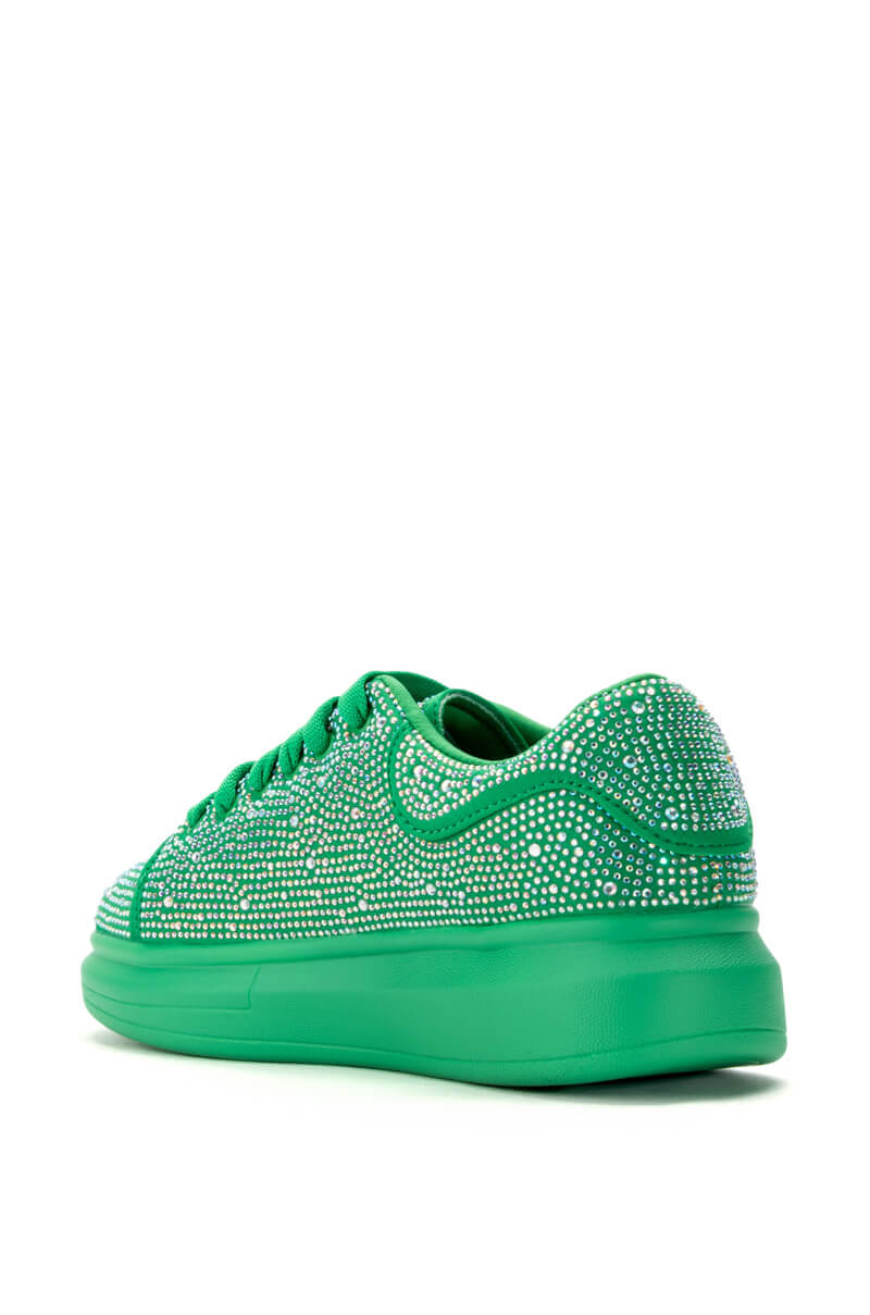 SIA EMBELLISHED SNEAKER IN GREEN