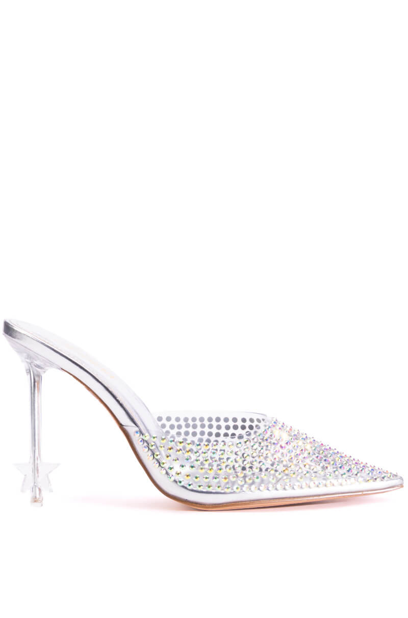 STARDOM SILVER STILETTO PUMP