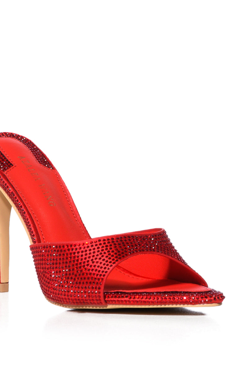 AZALEA WANG ALVAREZ RED EMBELLISHED SANDAL