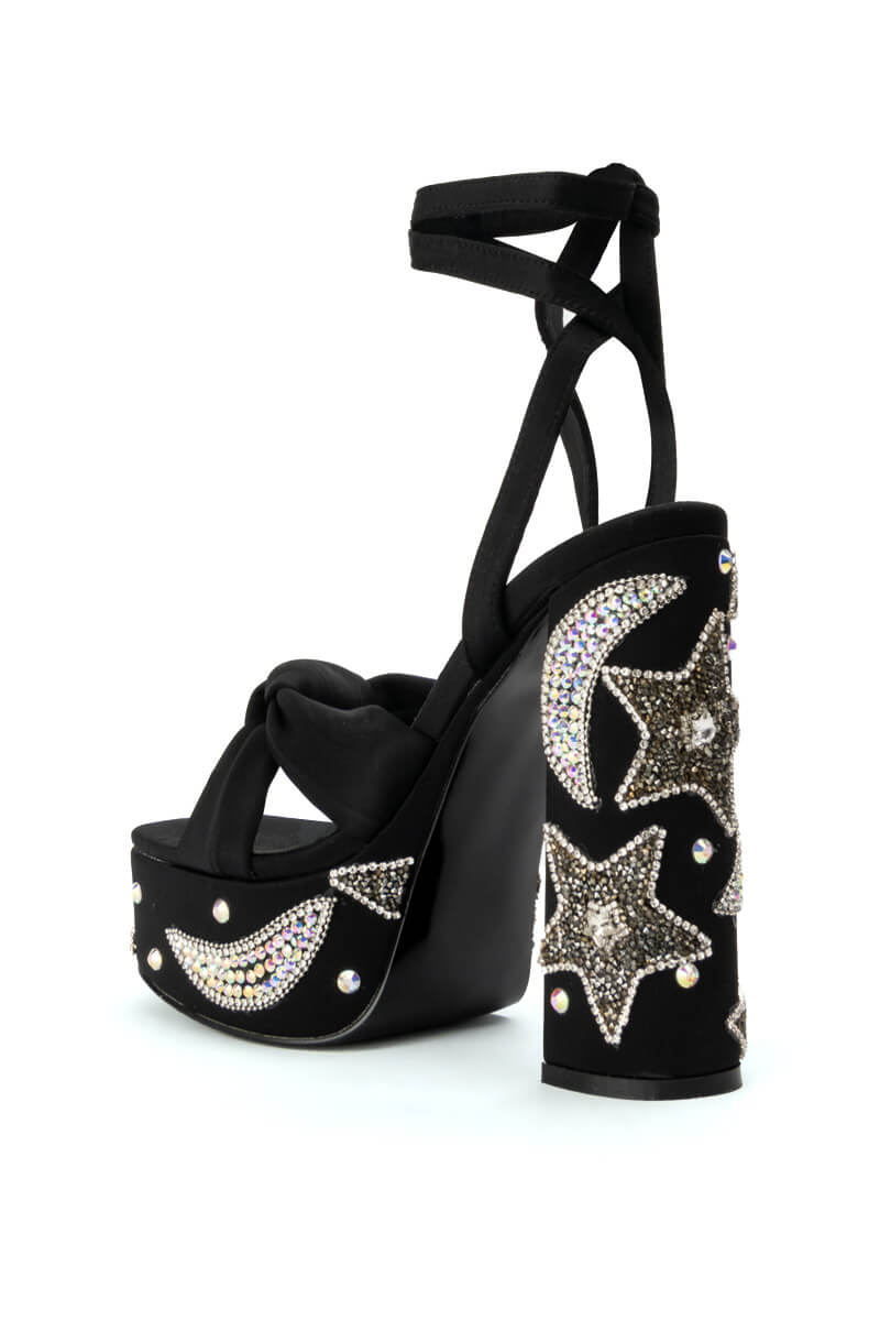 AZALEA WANG STORM PLATFORM SANDAL IN BLACK