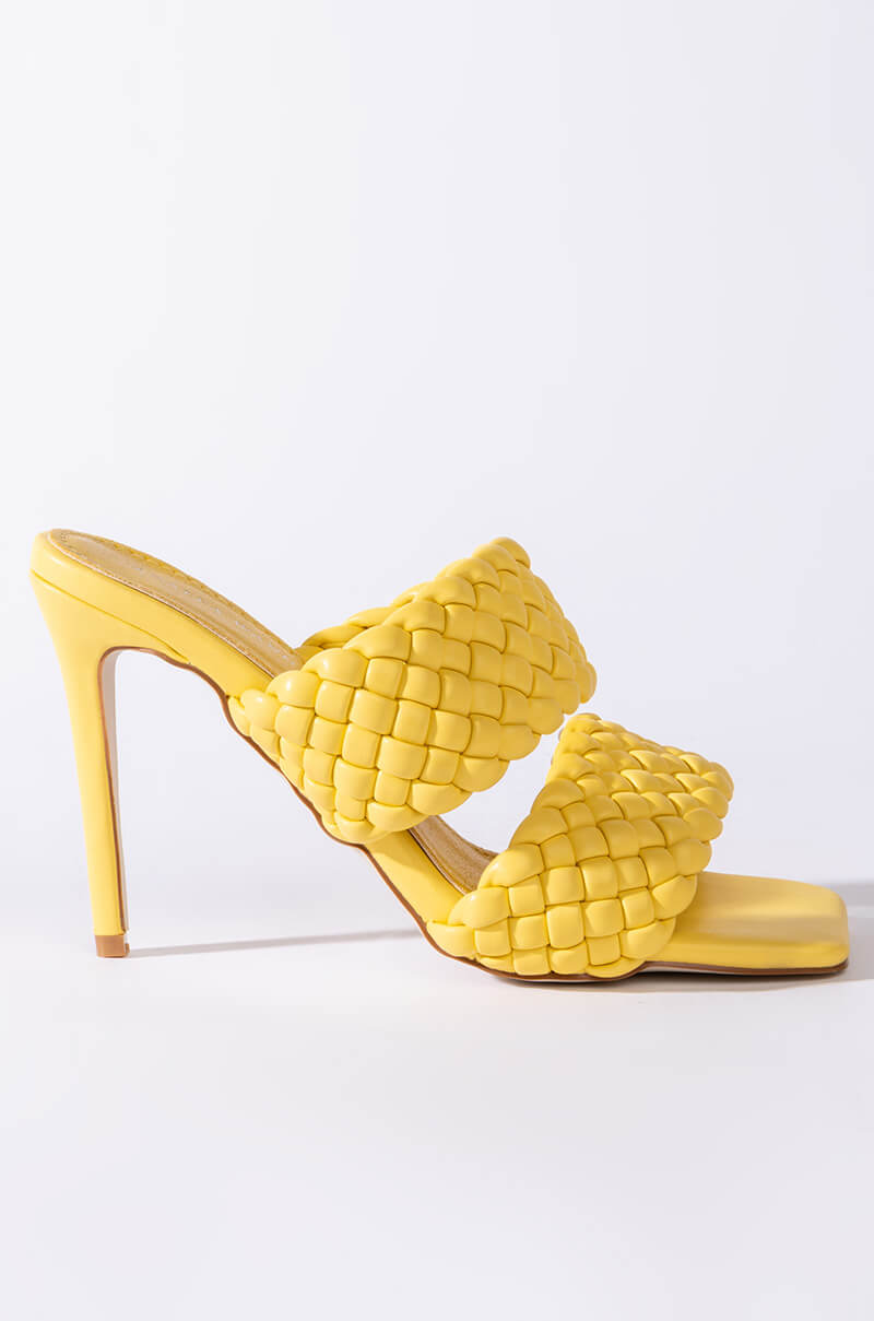 AZALEA WANG ALL YOUR LOVE STILETTO SANDAL IN YELLOW