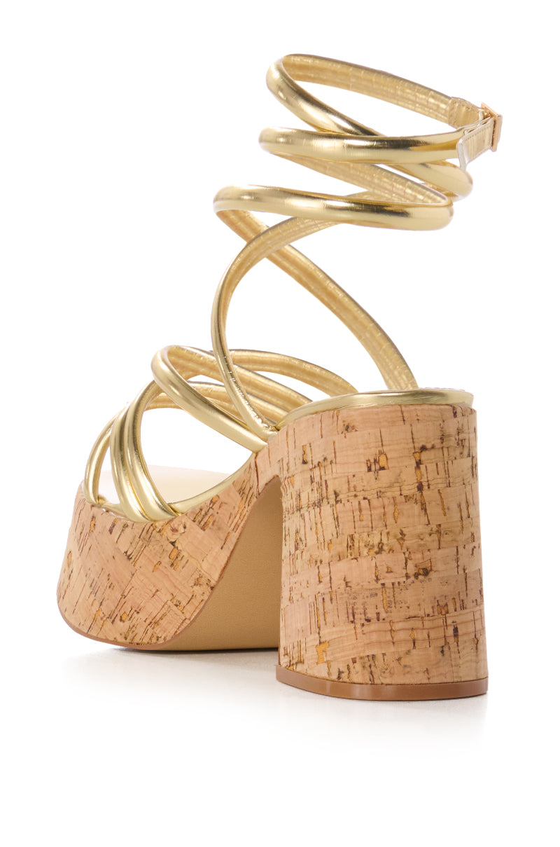 AZALEA WANG ROSAURA GOLD SANDAL