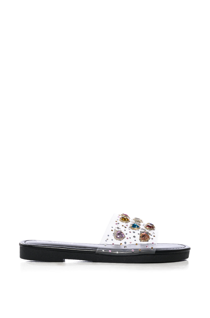 ROANA BLACK EMBELLISHED FLAT