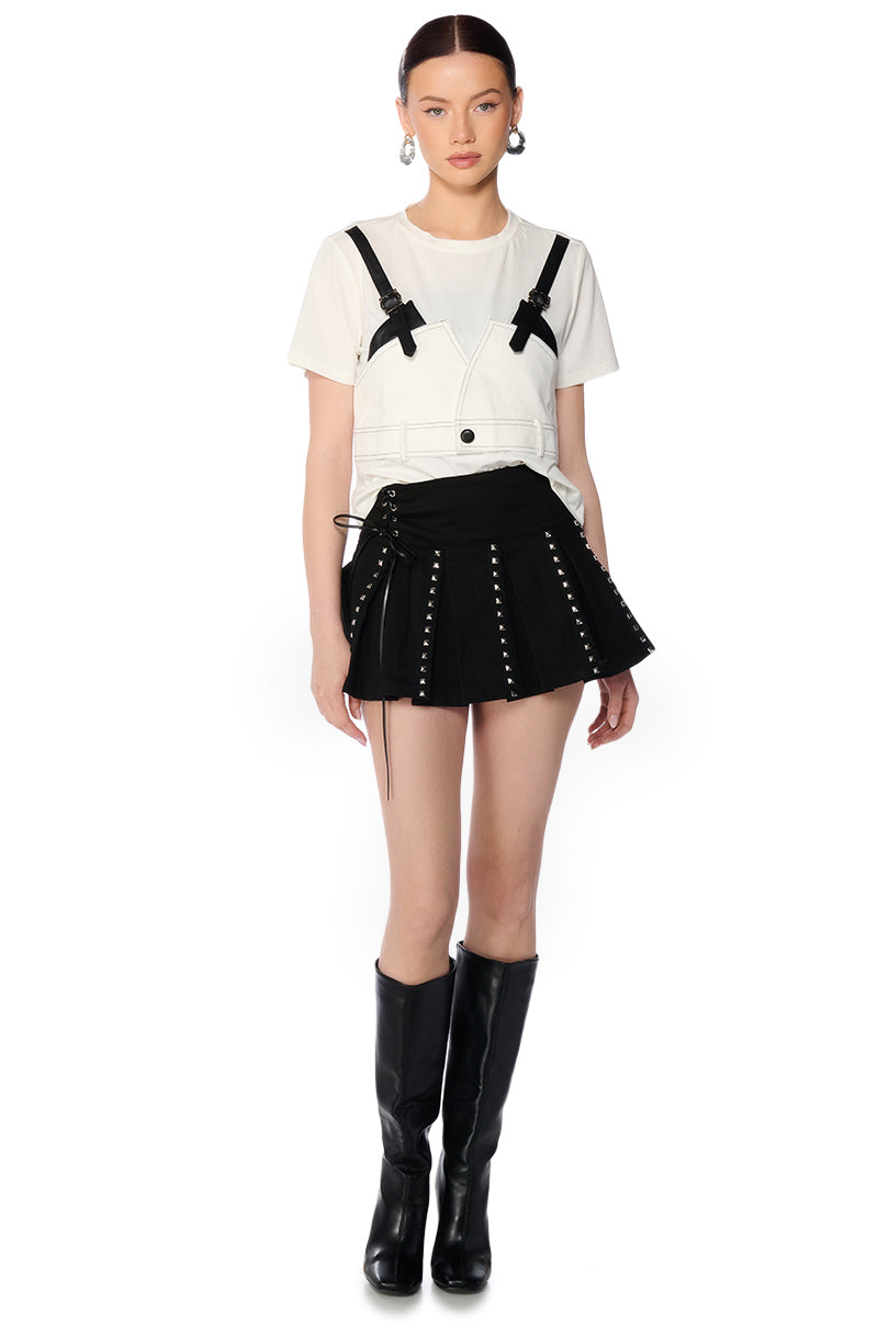 CORALINE PLEATED MINI SKIRT