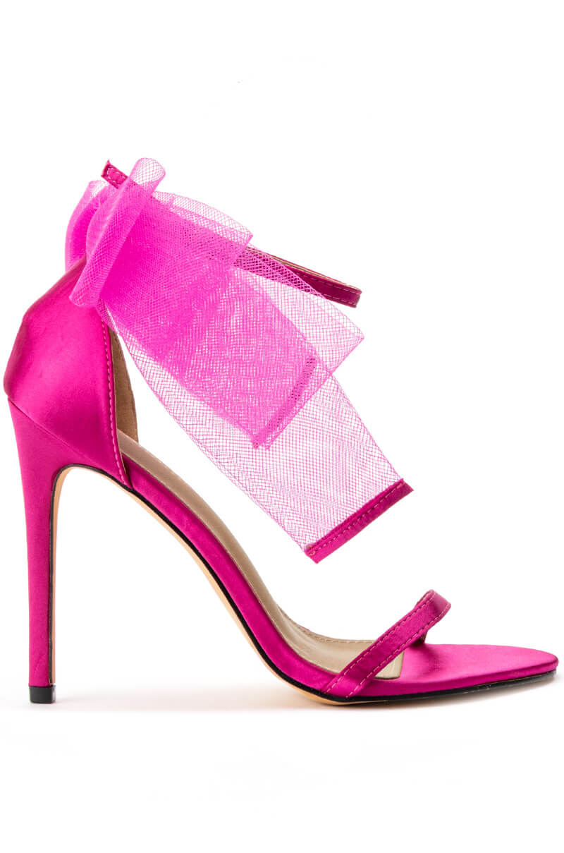 BOW STILETTO SANDAL IN PINK